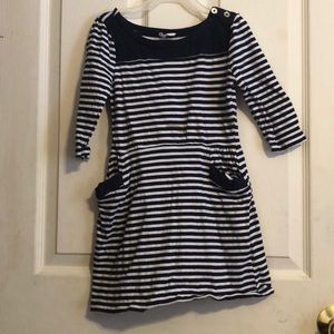 Crazy 8 Navy Blue Striped Play Dress w/Pockets